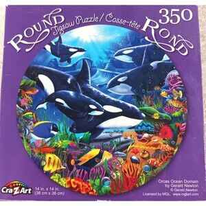 Orcas Ocean Domain 350 Piece Jigsaw Puzzle Whale Clown Fish Ocean by Cra-Z-Art